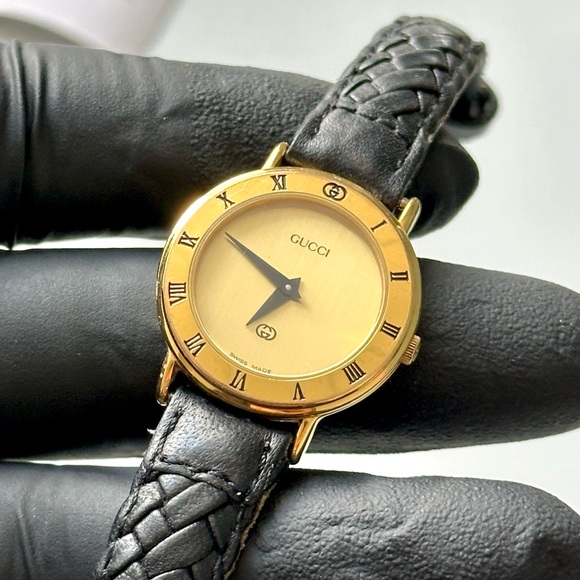 Gucci 3001L Roman Numeral Gold-Tone Stainless Steel 25mm Luxury Swiss-Made Watch - Picture 1 of 12